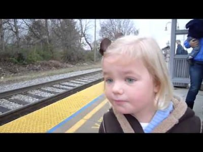 (VIDEO) Girl Is Super Excited To Ride The Train (VIDEO) Girl Is Super Excited To Ride The Train